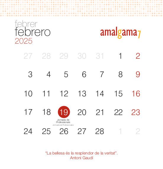 calendario terapéutico y solidario, Fundación Portal, Amalgama7